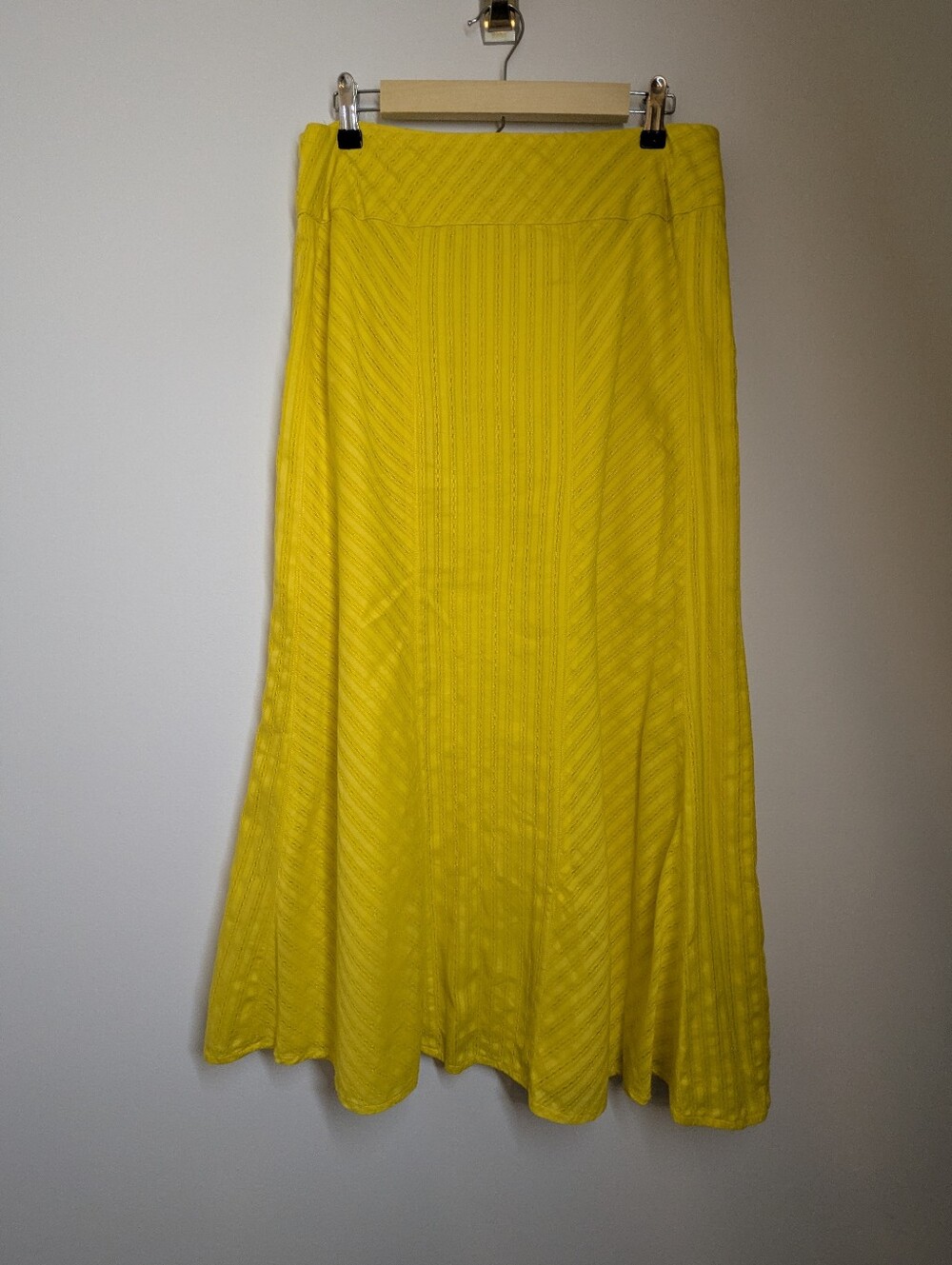 Talbots Ladies Eyelet Yellow Maxi Skirt